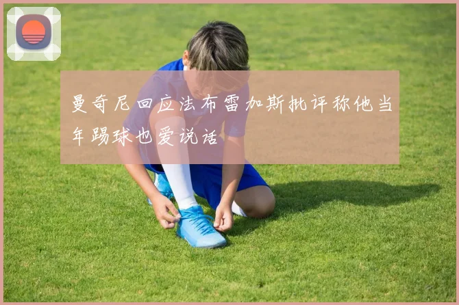曼奇尼回应法布雷加斯批评称他当年踢球也爱说话